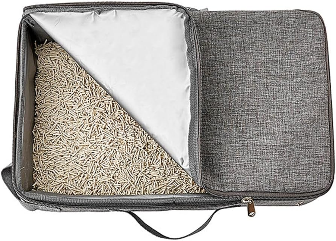 Sarini Foldable, Waterproof Travel Cat Litter Box, Pet Bag, Cat Litter Box, Portable Cat Litter Box for Trips for Medium Cats and Kittens image number 2