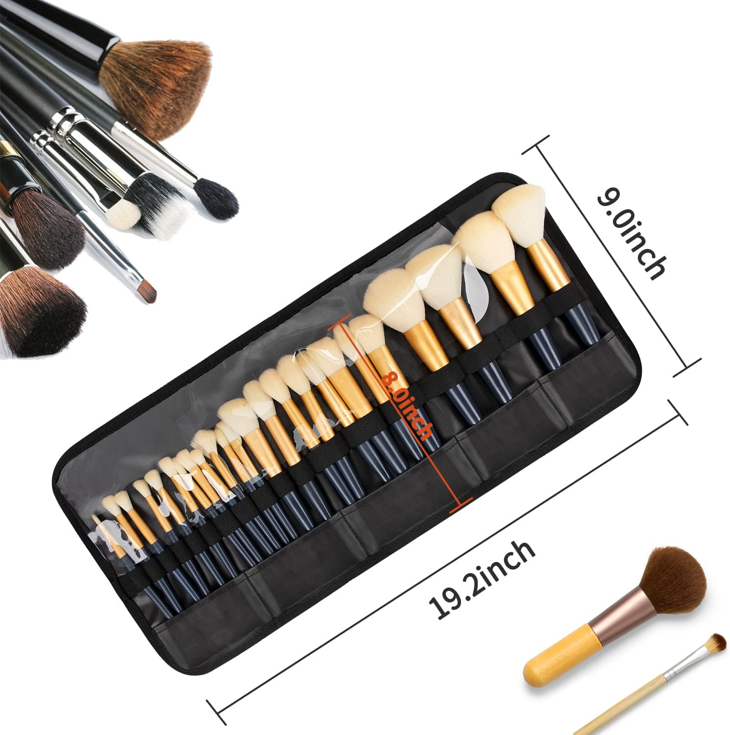 OCHEAL Makeup Brush Holders, Black Rhombus, Small(Pack of 1), Style-1