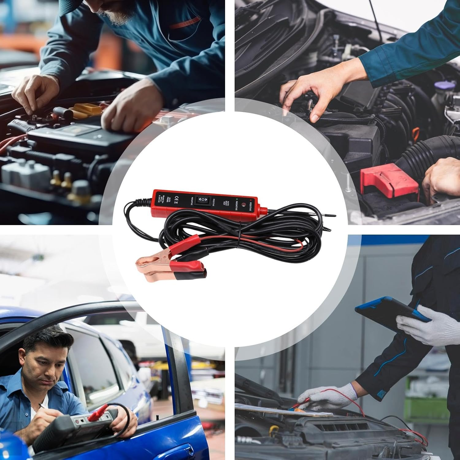 Automotive Circuit Tester, Power Voltage Tester Circuit Probe 6V-24V, Current Probe Detector Meter, Electrical System Tool for Component Activation image number 2