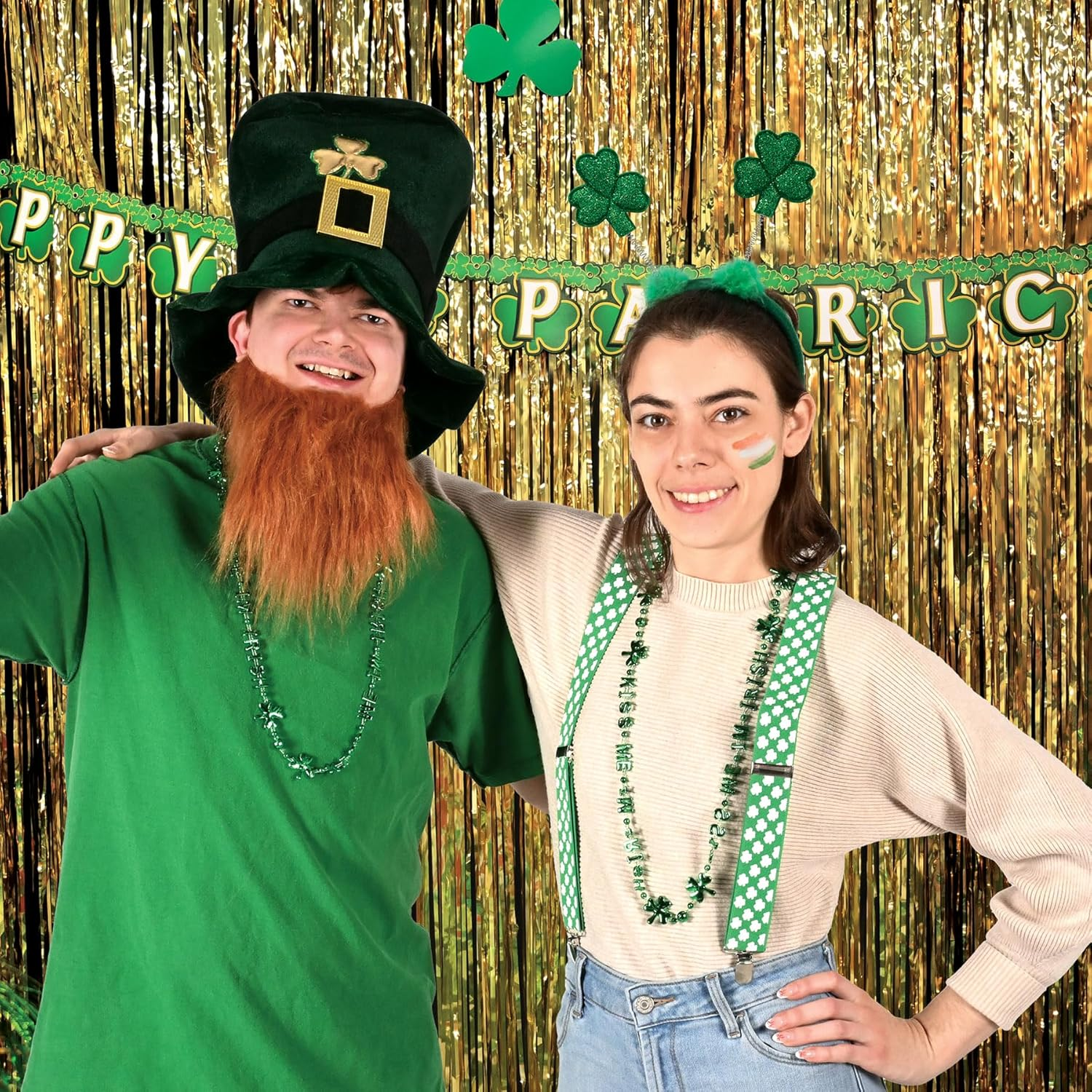 Beistle 30804 Shamrock Suspenders image number 1