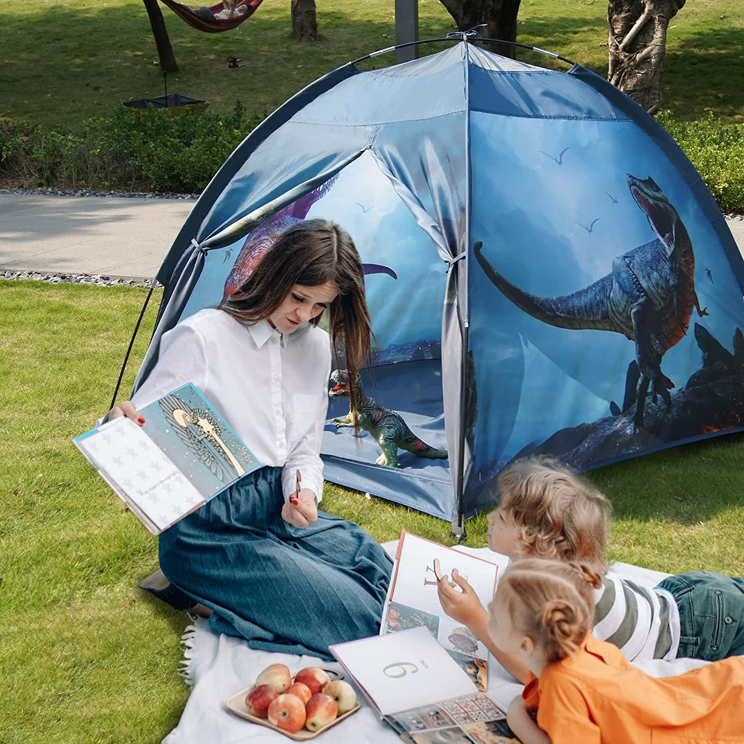 Dinosaur Tent for Kids with Real Dinosaur Theme Kids Play Tent, Outdoor and Indoor Tent for Kids, Dinosaur Toys for Boys & Girls to Have Fun image number 2