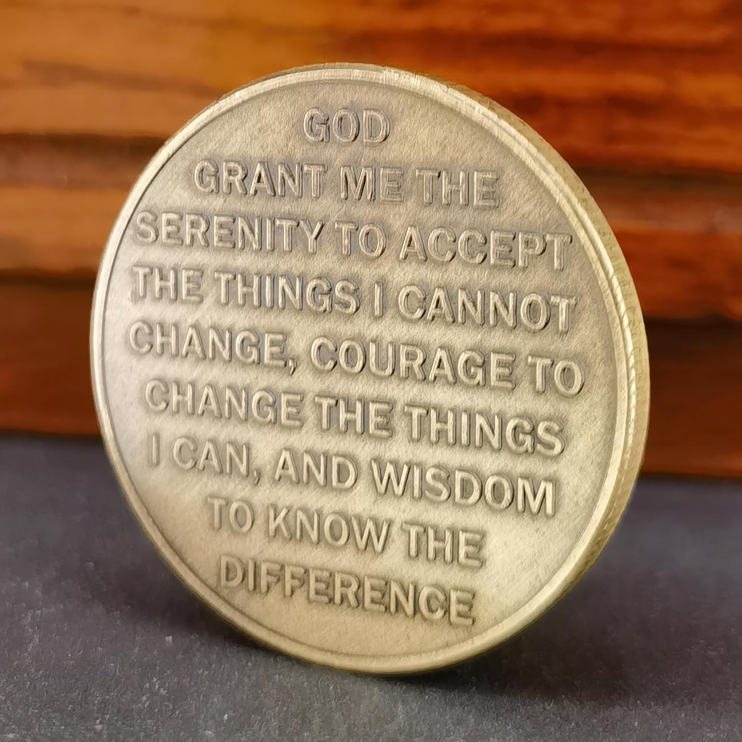 Phoenix Rising Lucky Coin Serenity Prayer Sobriety Coin Sober Gifts for Men or Women Addiction Recovery AA Medallion image number 3