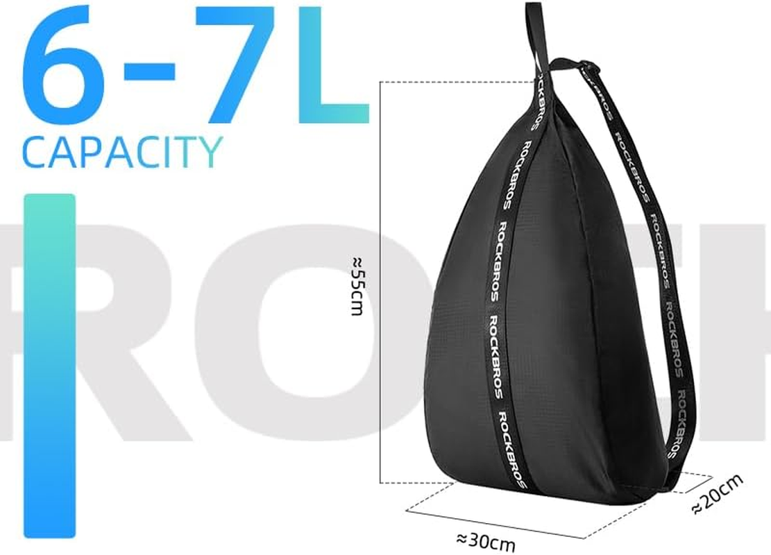 ROCKBROS Motorcycle Helmet Backpack Helmet Bag Large Capacity Waterproof Lightweight Storage Bag with Reflective Stripe Model for Motorcycle Dirt Bike Motocross Bicycle Racing ATV, Black, One Size, image number 3