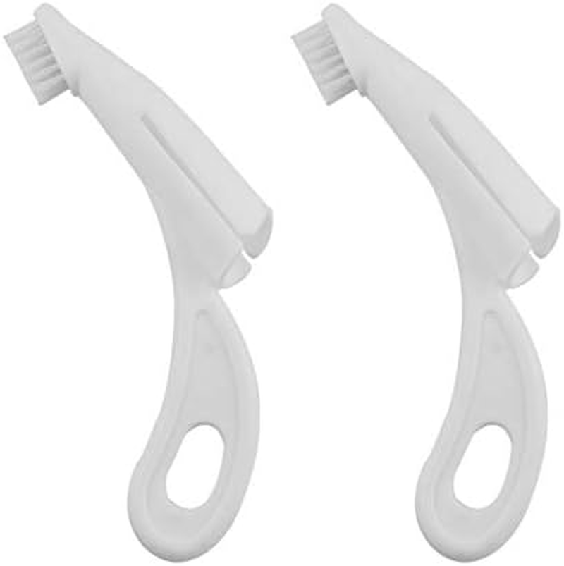 Cat Finger Toothbrush Soft Ergonomic Handle Dog Toothbrush Nylon Safe Teeth Whitening (White, One Size) image number 4