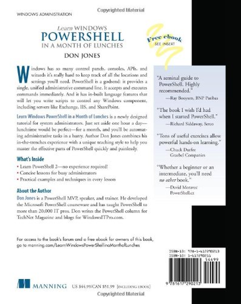 Learn Windows Powershell in a Month of Lunches