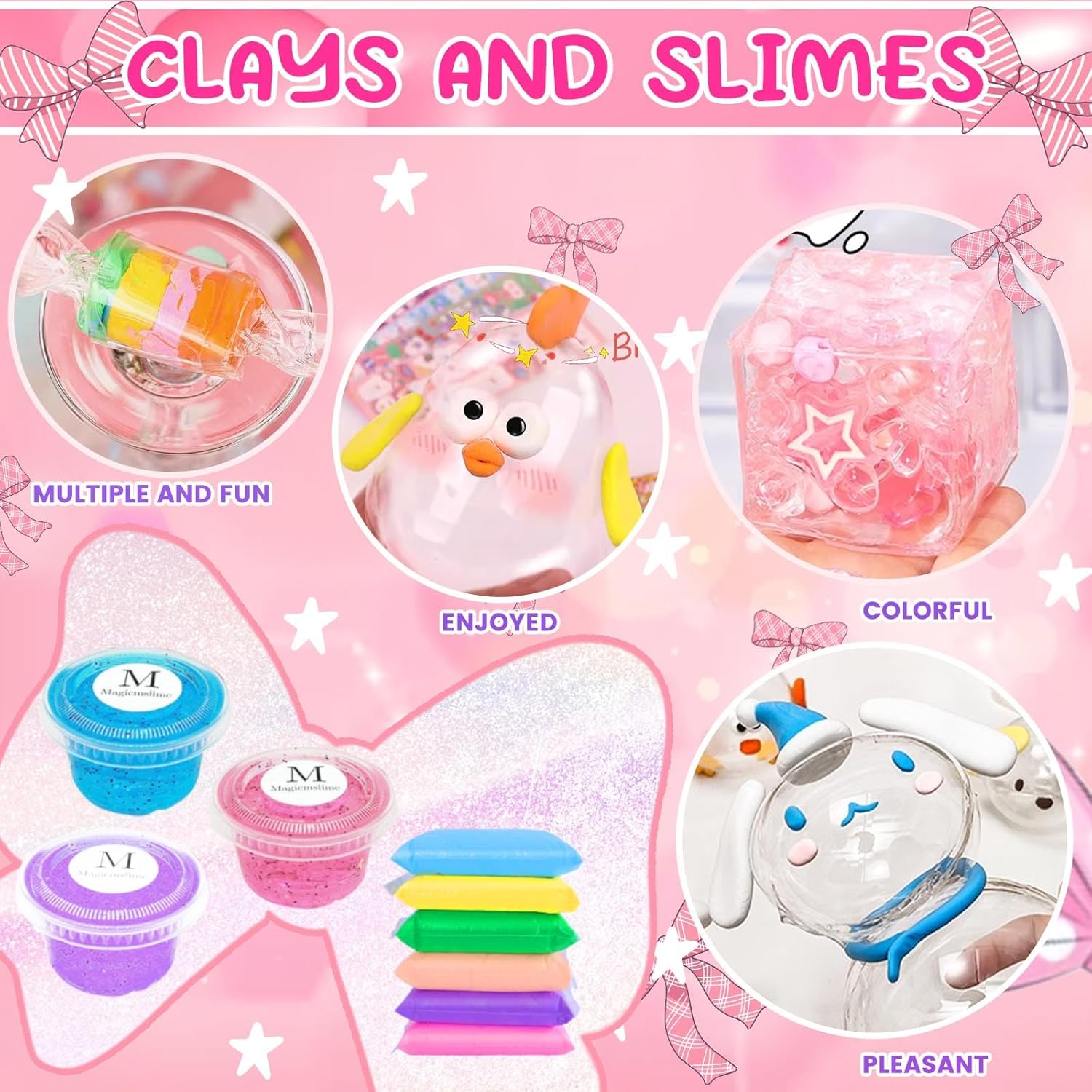 Jimcii Bow Nano Tape Bubble Kit for Kids with Box, Nano Tape Squishy Maker Kit, Nano Bubble Tape Kit, Nano Tape Bubbles image number 2