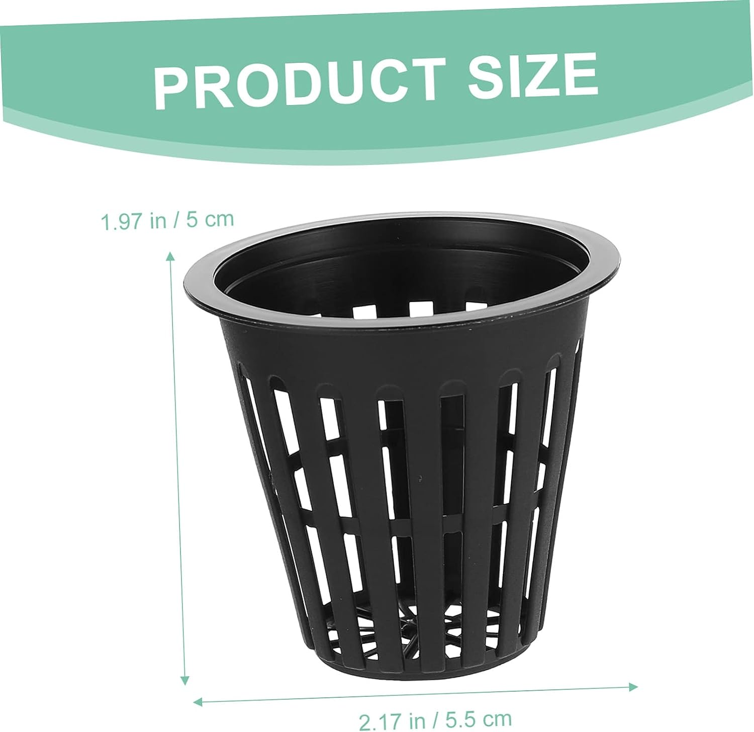 Housoutil Planting Basket Orchid Pots Hydroponic Planter Plants Pots Hydroponics Net Basket Plastic Net Cups Orchid Nursery Garden Slotted Cups Plant Nursery Black Small 10Pcs