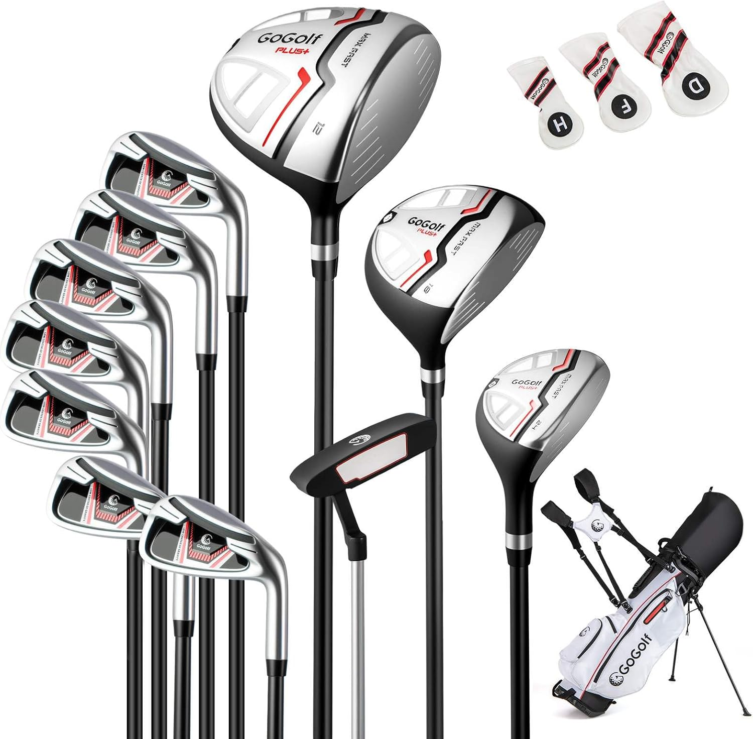 Costway Women'S Golf Set, 15-Club Package for Women with 460Cc #1 Driver, #3 Fairway Wood, Hybrid, Irons (#5#6#7#8#9#P #S) and Putter, Complete Set for Beginners with Stand Bag