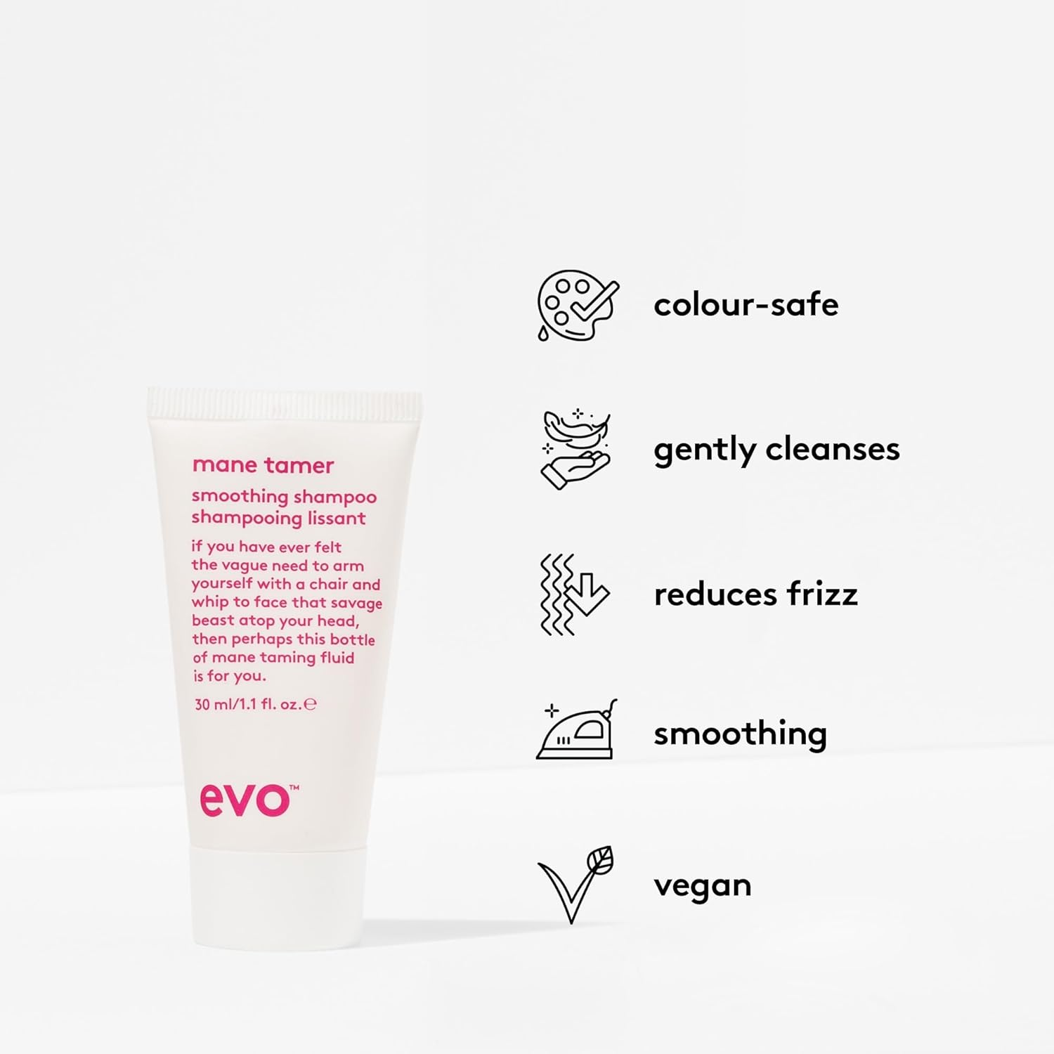 Evo Mane Tamer Smoothing Shampoo 30Ml/1Oz image number 2