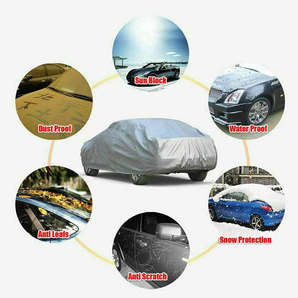 Universal Size Car Cover Waterproof Rain/Uv/Dust Resistant Weather Proof AU image number 5