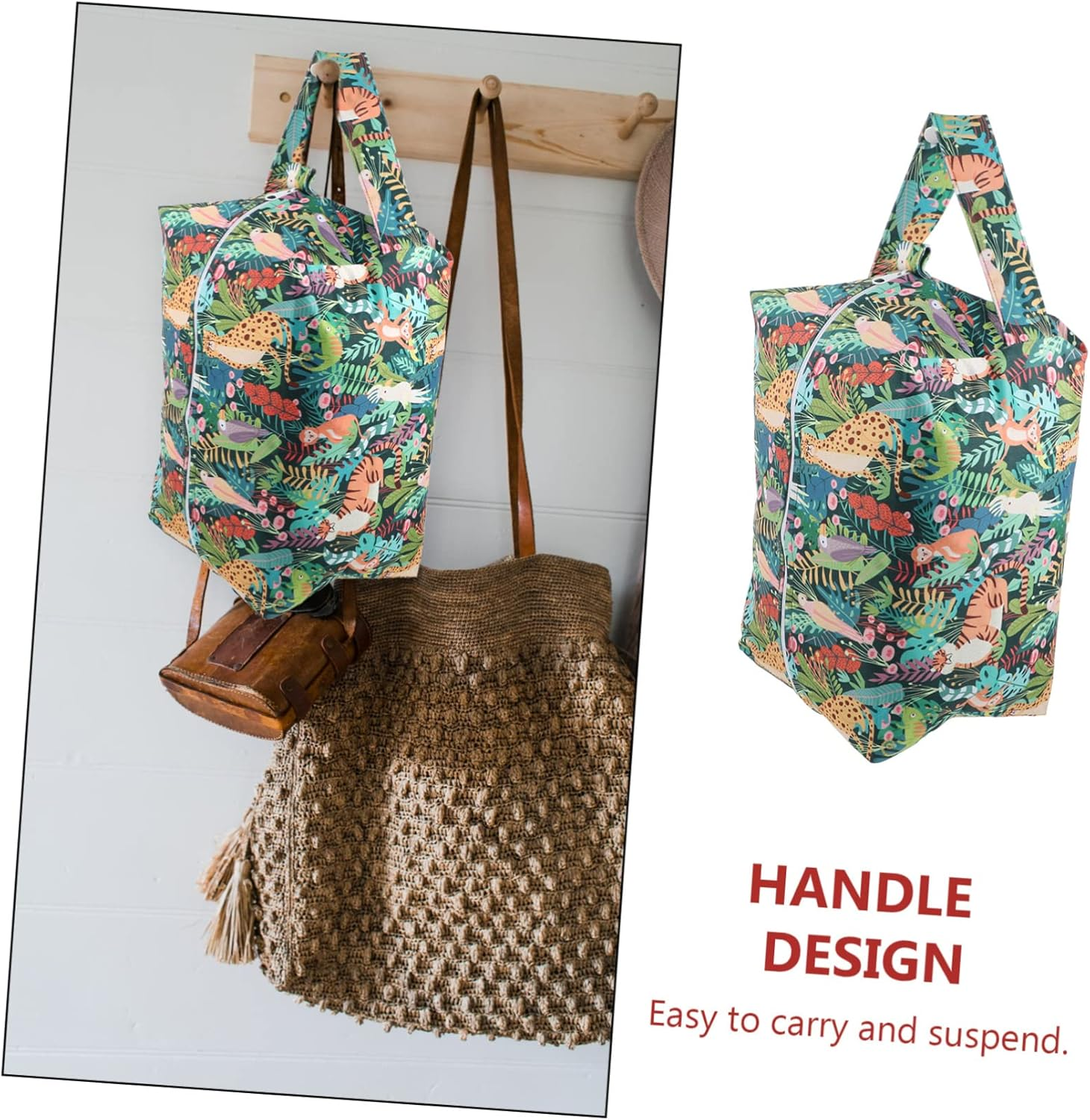 UPKOCH Multi-Purpose Diaper Storage Bag Wet Bag for Cloth Diapers Easy to Use - White image number 6