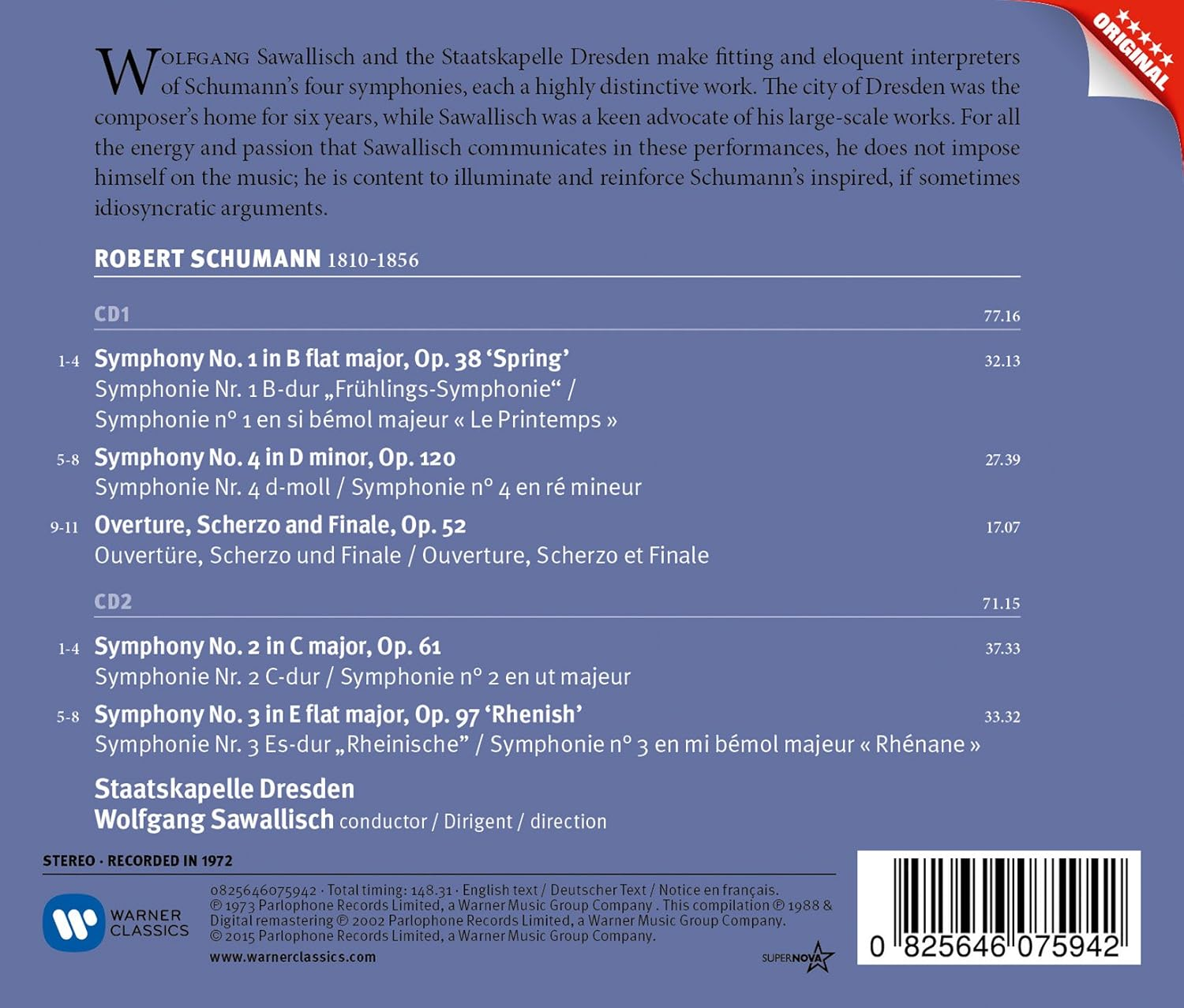 Schumann: Symph 1-4, Overture, Scherzo & Finale image number 3