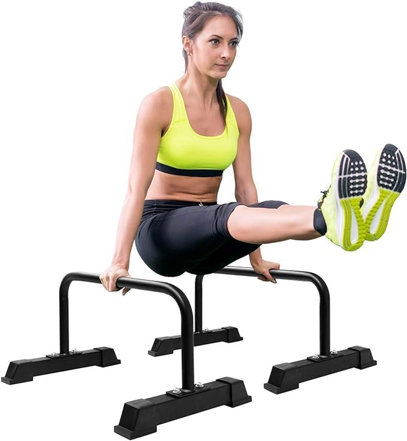 Yes4All Steel/Solid Wood Push up Stand Parallel Bars Parallettes Non-Slip Rubber Feet for Floor Use, Supports Calisthenics Exercises and Upper Body Strength Workouts Perfect for Men and Women image number 5