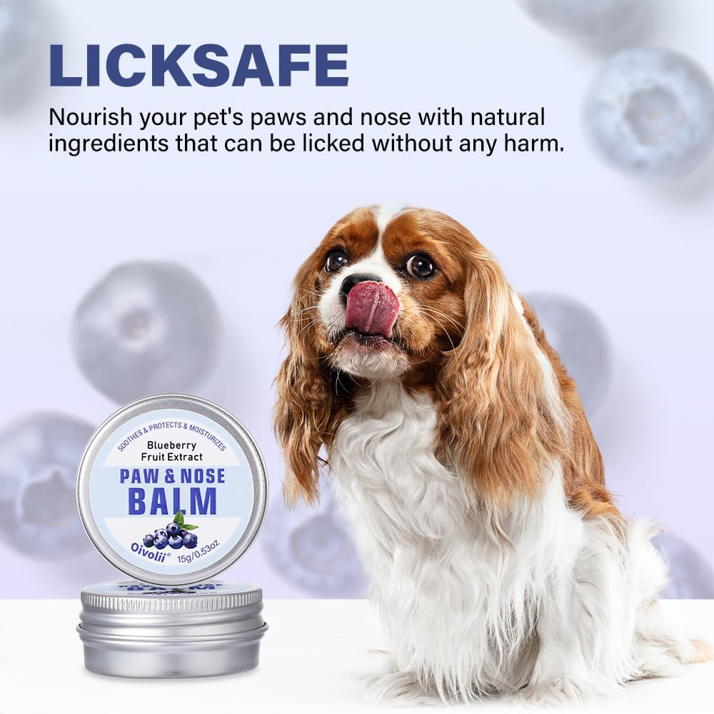 Natural Blueberry Paw & Nose Balm for Dogs and Cats, 15G, Moisturizing Pet Care Balm image number 4