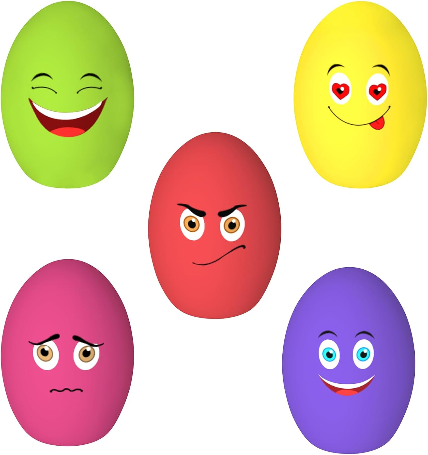 Dog Toys Squeaky, [5 Pack] Soft Puppy Egg Balls, Funny Interactive Squeak Pet Chew Toy for Puppies Small Medium Breed image number 1