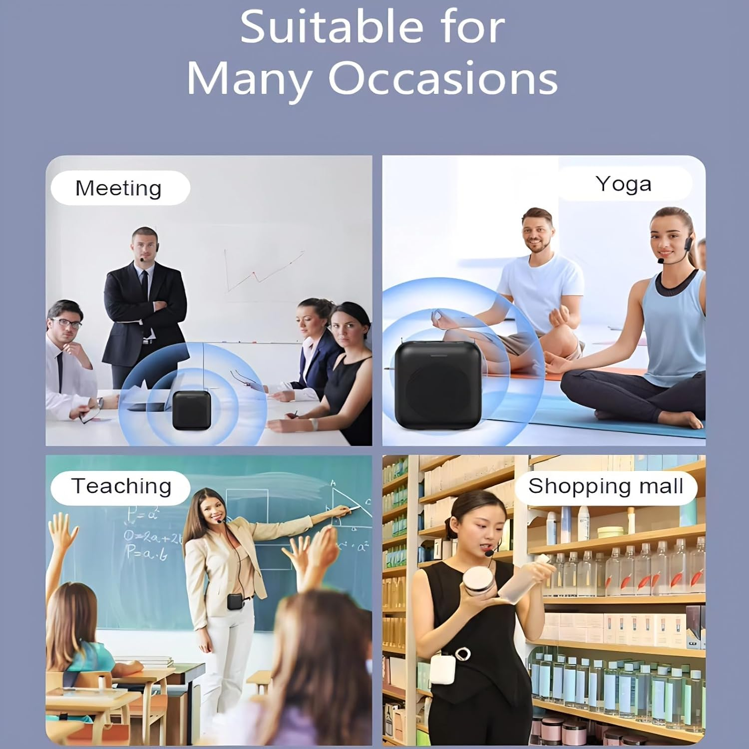 Bluetooth Voice Amplifier for Teachers with Headset Microphone Voice Amplifier for Teachers for Teachers with Headset Microphone & Referee Gear image number 4