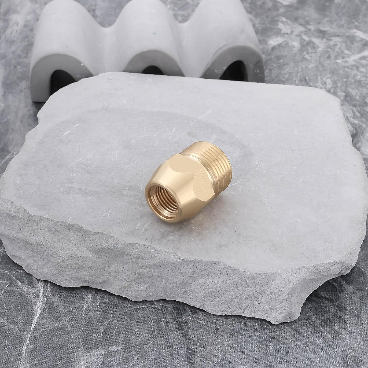 Briny River 2Pcs M22X1.5 to G1/4" High Pressure Cleaner Hose Adapter Washer Nipple Connector Brass