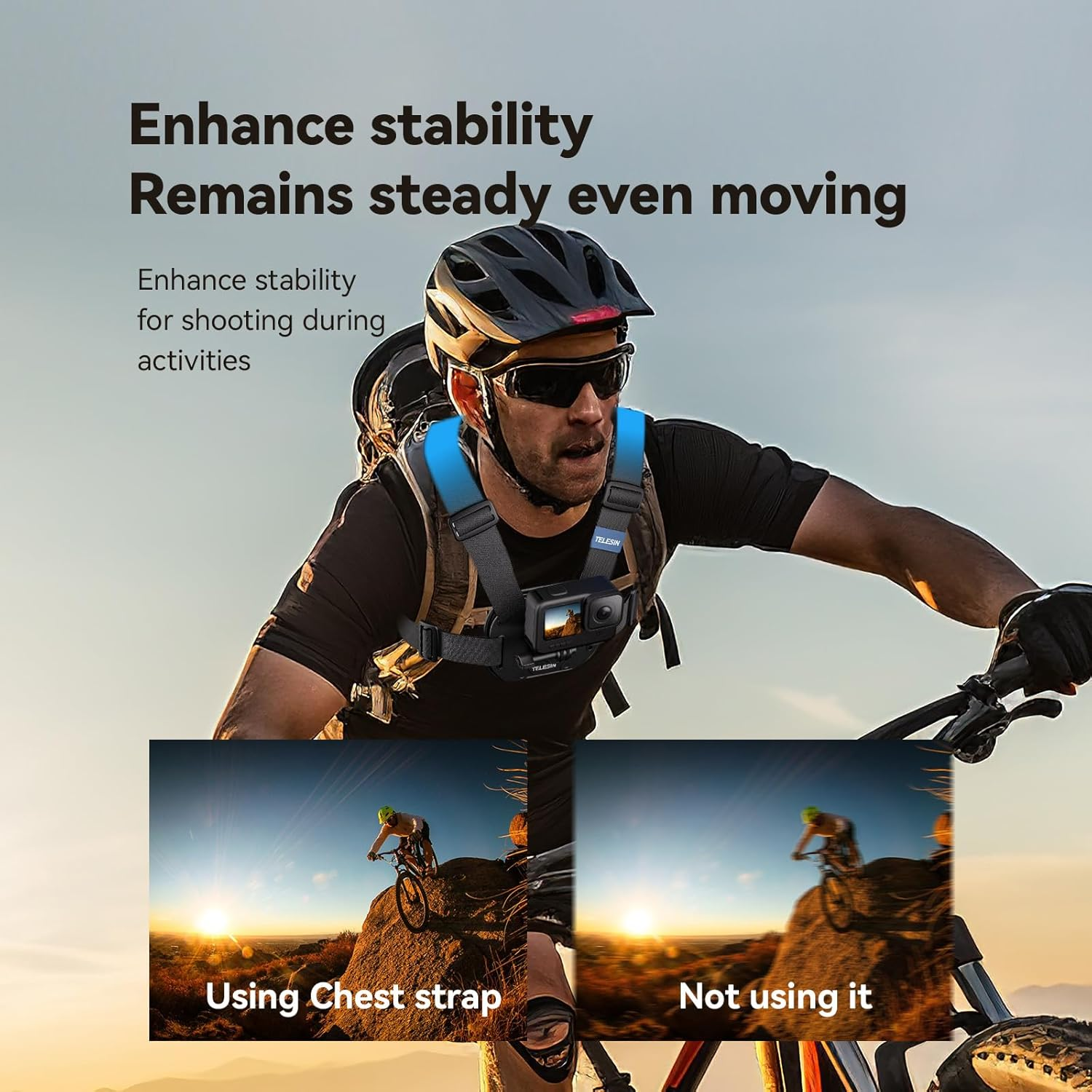 TELESIN&deg; Chest Mount Harness W Quick Release Adapter Chest Strap POV Photography Accessory with for Gopro Chest Mount Max Hero 13,12,11,10,9,8,7 Insta360 One R X4 X3, DJI Action 4 Osmo Pocket 3 AKASO image number 6