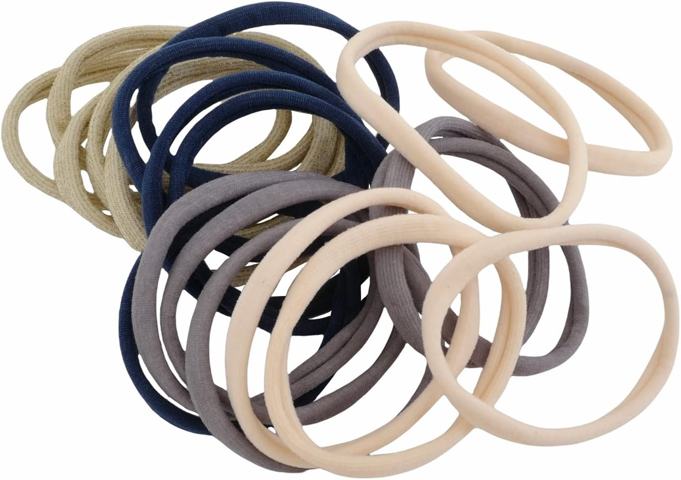 Haarallerliebst Hair Bobbles Extra Strong (Pack of 20 | Skin-Coloured, Grey, Blue, Gold | 5 Cm) with Box for Storage (Box Colour: White) (Box Colour: Pink) - Box Colour: Pink image number 5