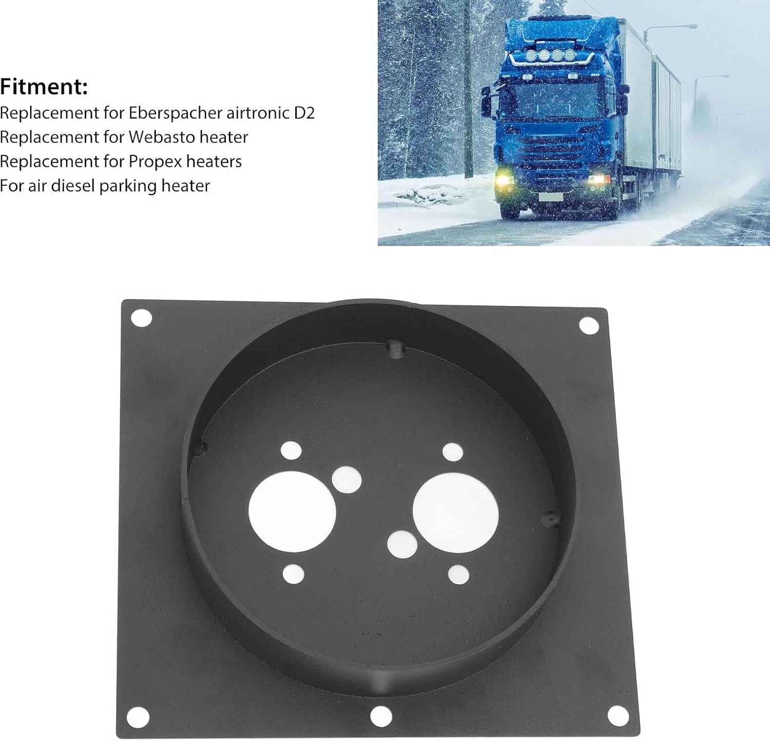 Floor Turret Bracket, Stainless Steel Floor Mount Plate Turret Bracket, Compatible with Eberspacher Airtronic D2 Heater, Webasto Heater, Propex Heaters, Air Parking Heater image number 6