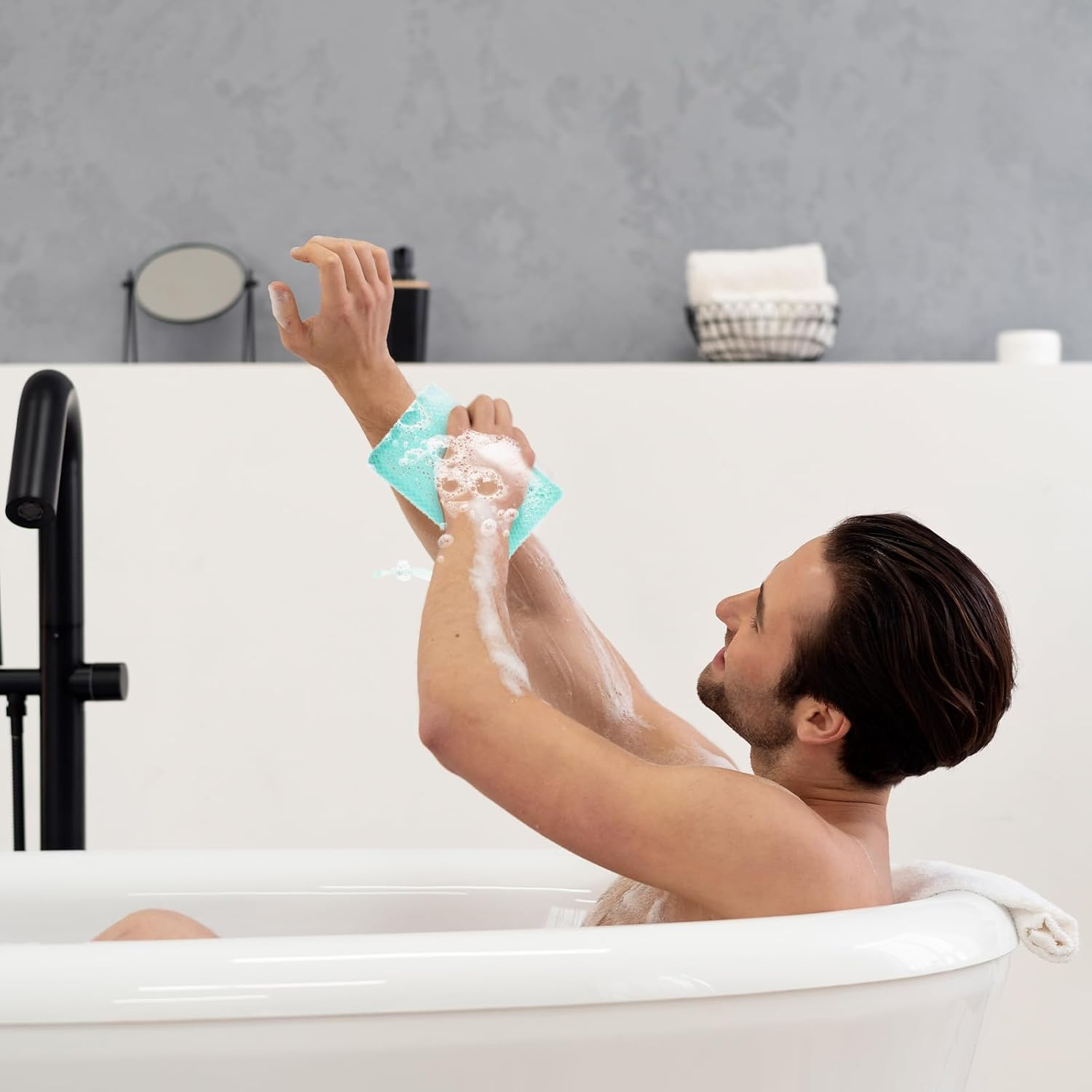 4 Pack Soap Savers for Bar Soap Exfoliating Net Mesh for Shower Holder Mesh Foaming Bag for Bath & Shower (5.5 X 3.5 In, 4 Colors) image number 2