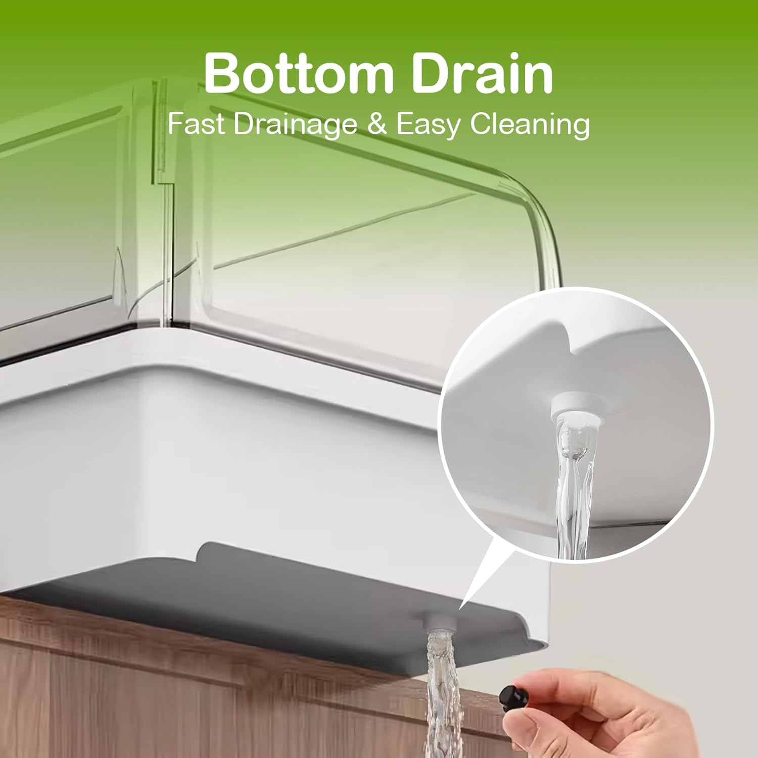 Turtle Tank Habitat Kit, Clioran Aquatic Tortoise Enclosure Starter Aquarium with Multi-Function Area, Hideout, UV Basking Platform Light, Water Filter, Fish Net,Drainage,Plant for Turtle Reptile Crab image number 1