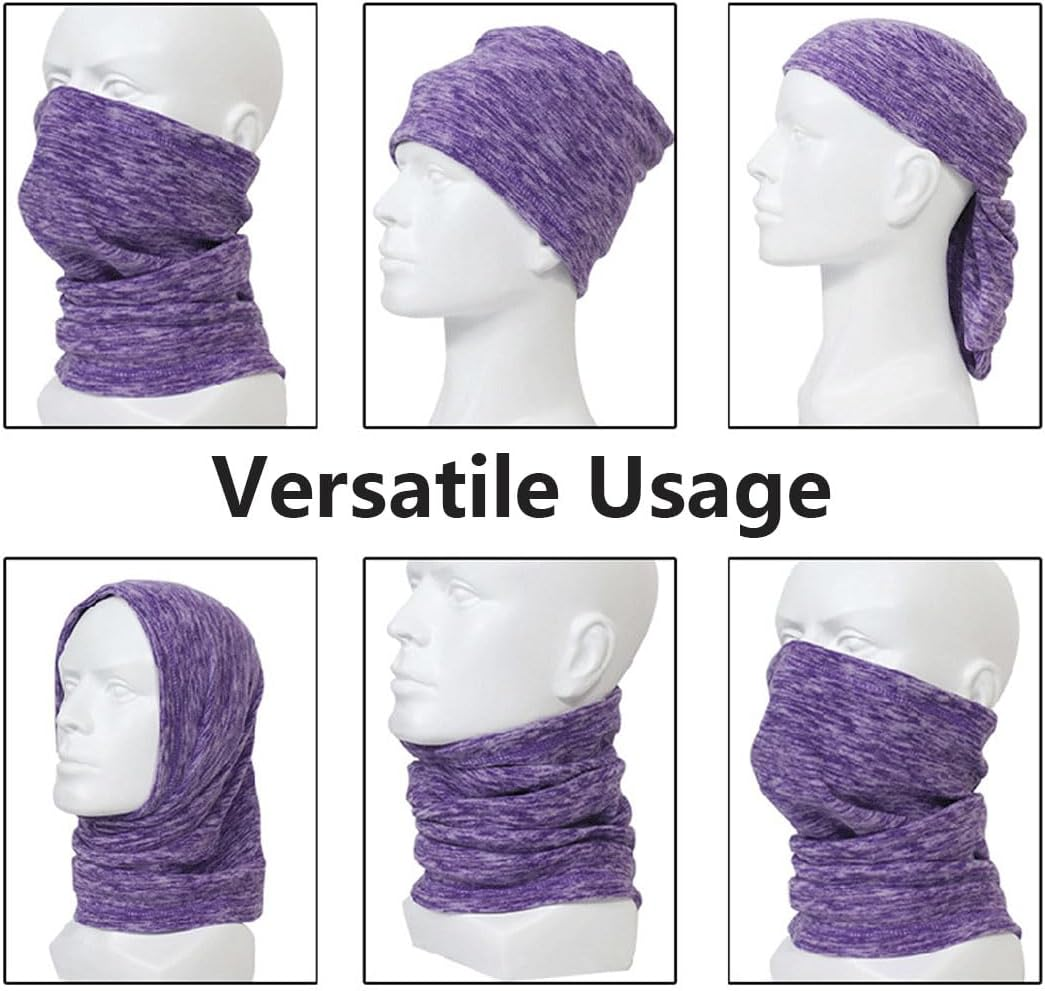 Aufondof Winter Fleece Neck Warmer, 2 Pack Neck Gaiter for Women Men Thermal Fleece Neck Warmer Windproof Face Cover Ski Mask for Cold Weather image number 1