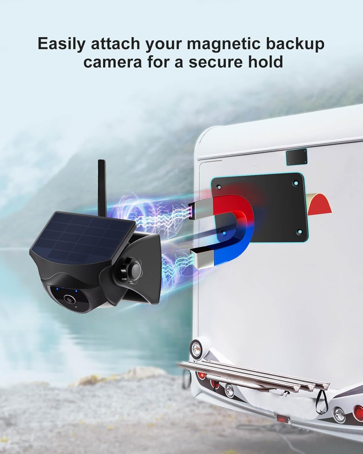 STONVUE Metal Plate for Magnetic Wireless Reversing Camera (4.6"X3.1")- Converts Fiberglass/Plastic to Magnetic Surface for Non-Metal Vehicles, Includes Double-Sided Tape&Screws for Trucks/Rvs image number 3