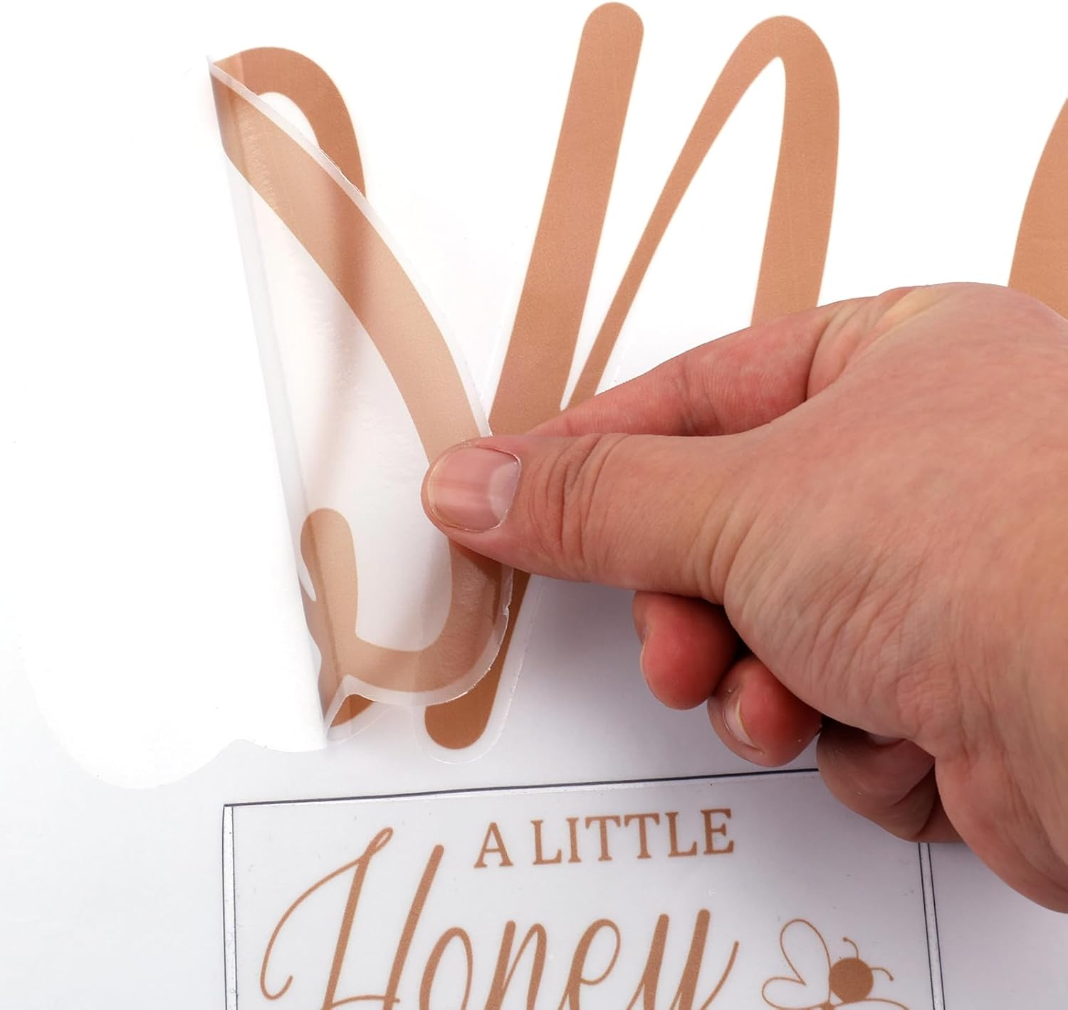 A Little Honey Bee Is on the Way Baby Shower Party Decal, Cute Baby Shower Sign Sticker Bee Themed Gender Reveal Decorations for Backdrop Balloon Arch Nursery Room image number 2