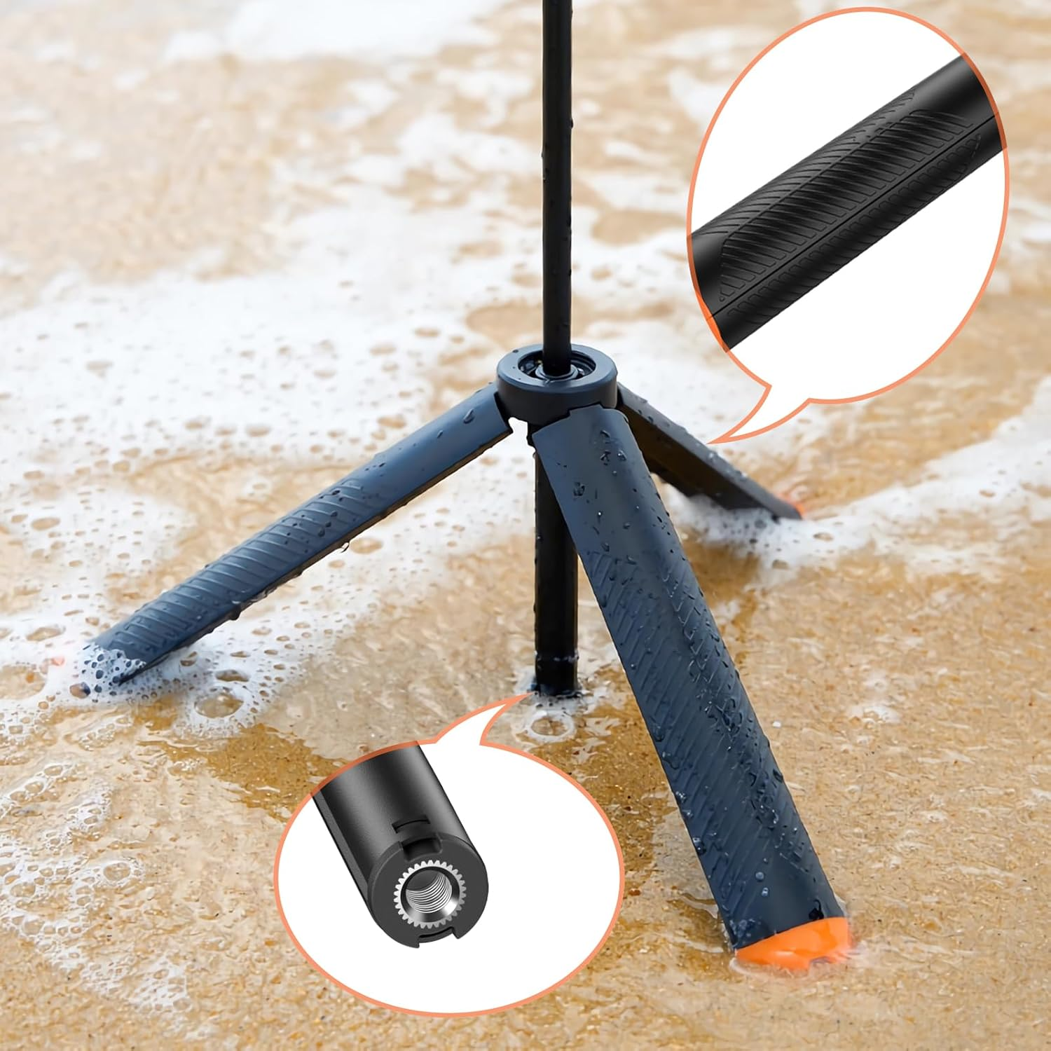 Floating Handle Selfie Stick Tripod, Waterproof Telescopic Hand Grip/Monopod for Go Pro Hero 13/12/11/10/9, DJI Osmo Action 5 Pro/4, Insta360 Ace Pro, AKASO EK7000 and Other Action Cameras image number 4