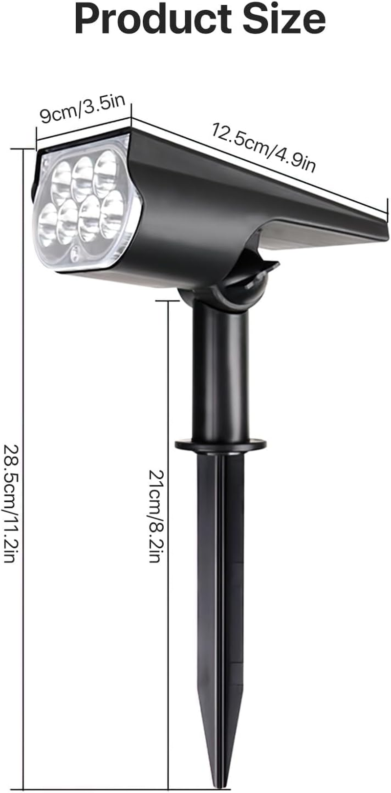 Harloon Solar Lights Outdoor Garden, Solar Garden Lights LED Solar Landscape Spotlights, IP65 Waterproof Solar Spot Lights Outdoor, Garden Spot Lights for Yard Driveway Walkway Patio Pathway image number 1