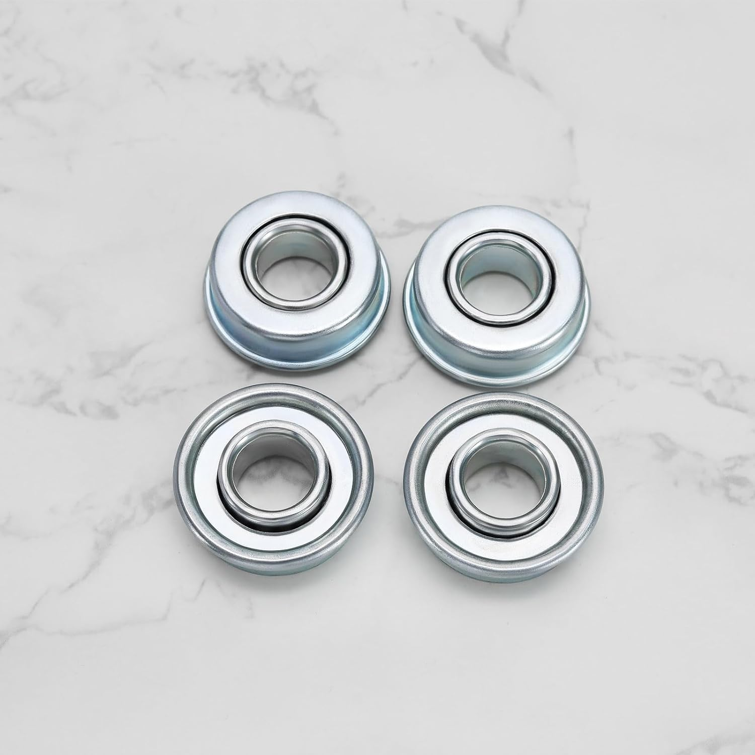 4Pcs Wheel Bearings Lawn Tractors Bearing Mower Wheel Bearing Lawnmowers Wheel Steel Bearing 28.6Mm OD 12.7Mm ID Silver