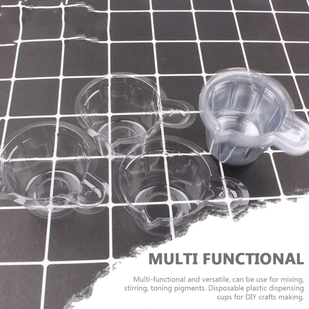 EXCEART 300Pcs 40Ml Disposable Plastic Resin Mixing Cups Multipurpose Dispensing Cup for Mixing Paint, Epoxy, Jewelry Making, Resin Crafts DIY image number 3