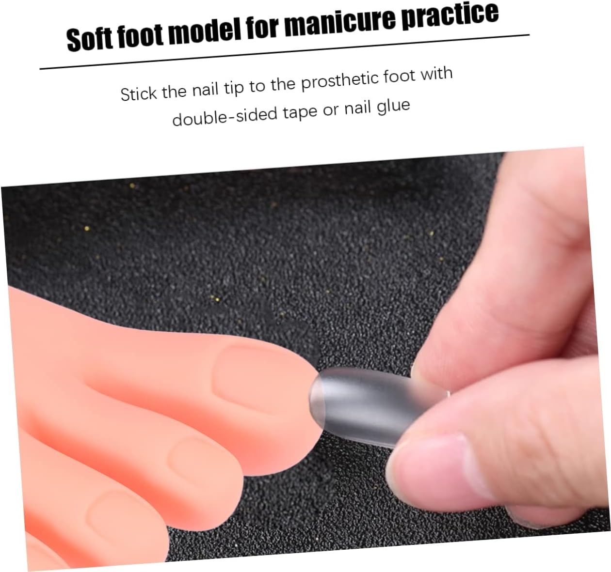 FRCOLOR Foot Model Nail Art Practice Right Foot Manicure Training Tool for Lady Girl
