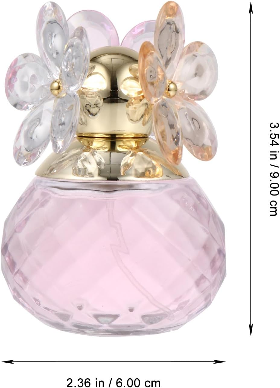 SEWACC 1 Bottle Lady Girl Women Natural Perfume Light Fragrance Romantic Flower Fruit Perfume Pink Glass Bottle for Everyday Use image number 6
