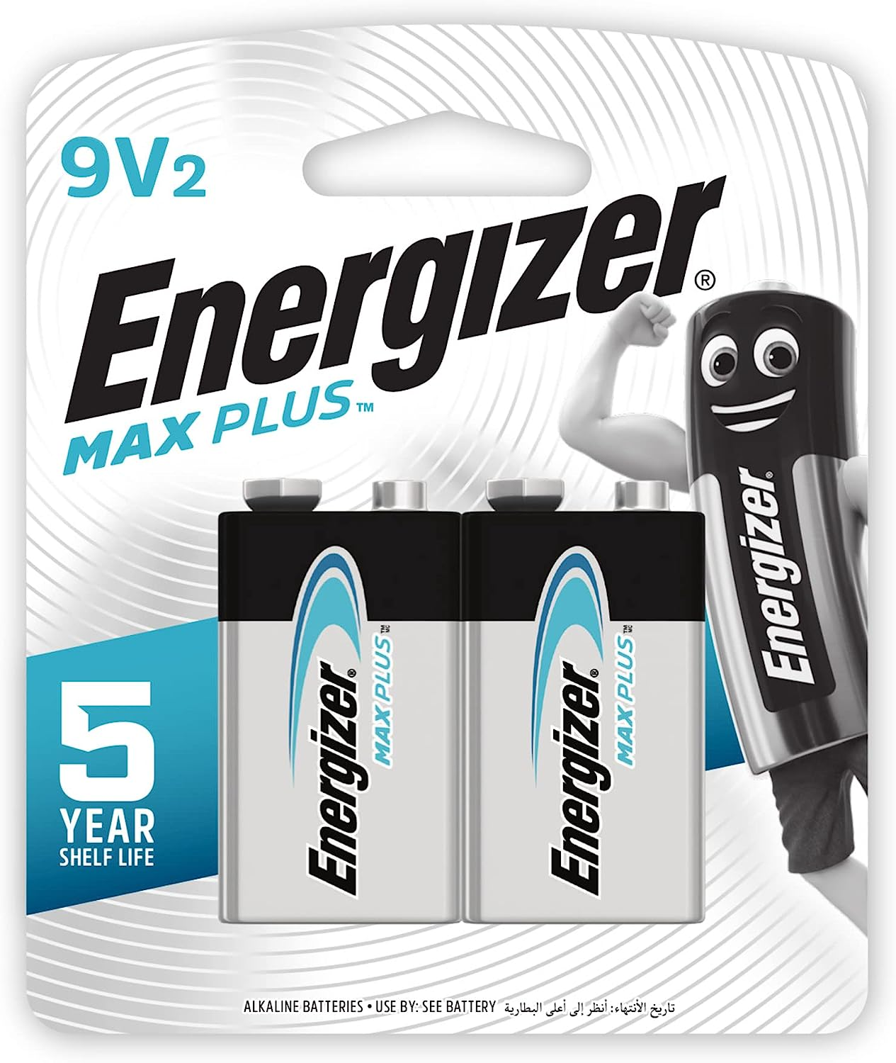 Energizer Max plus 9V Alkaline Batteries - 2 Pack image number 1