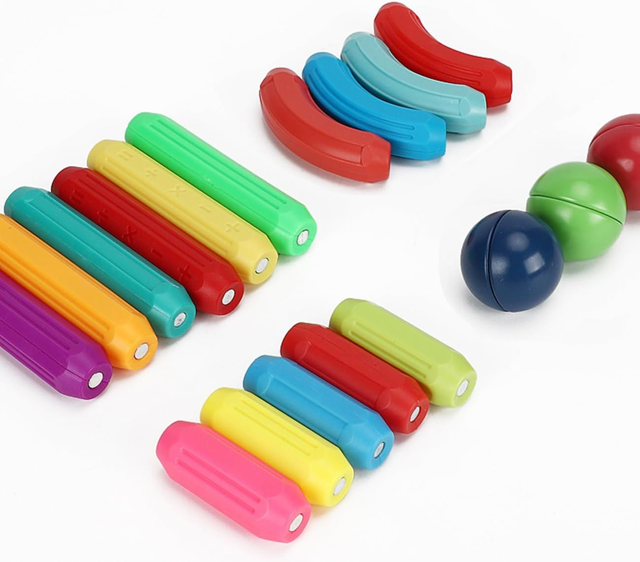 Toddler Magnetic Blocks Building Toys, Kids Montessori Toys for 3+ Year Old Girls Boys, Educational Magnetic Sticks and Balls Preschool Toys, Construction Sensory Toys Gifts (42Pcs Color Box) - 25Pcs Color Box image number 6