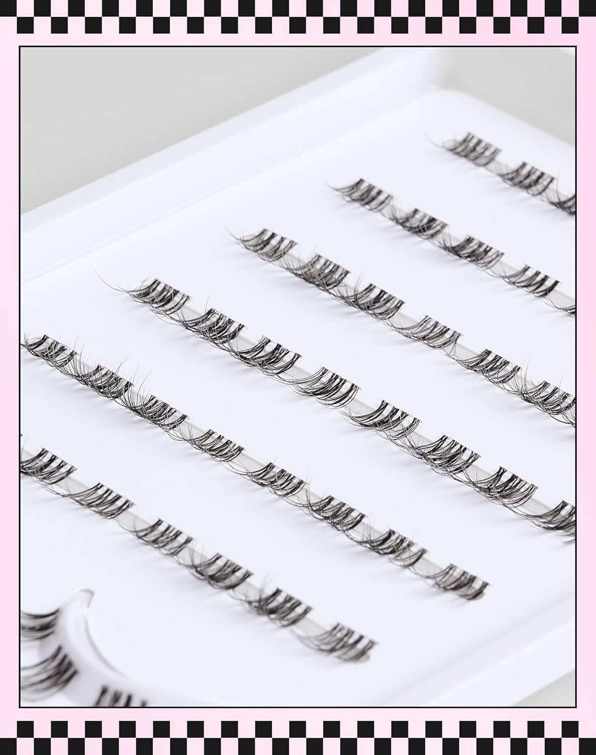 Individual Lashes Cluster Natural Mink Cluster Lash Extensions Small Half Lashes Wispy 3/4 False Eyelashes DIY Lash Extension at Home 7 Pairs DY20 image number 6