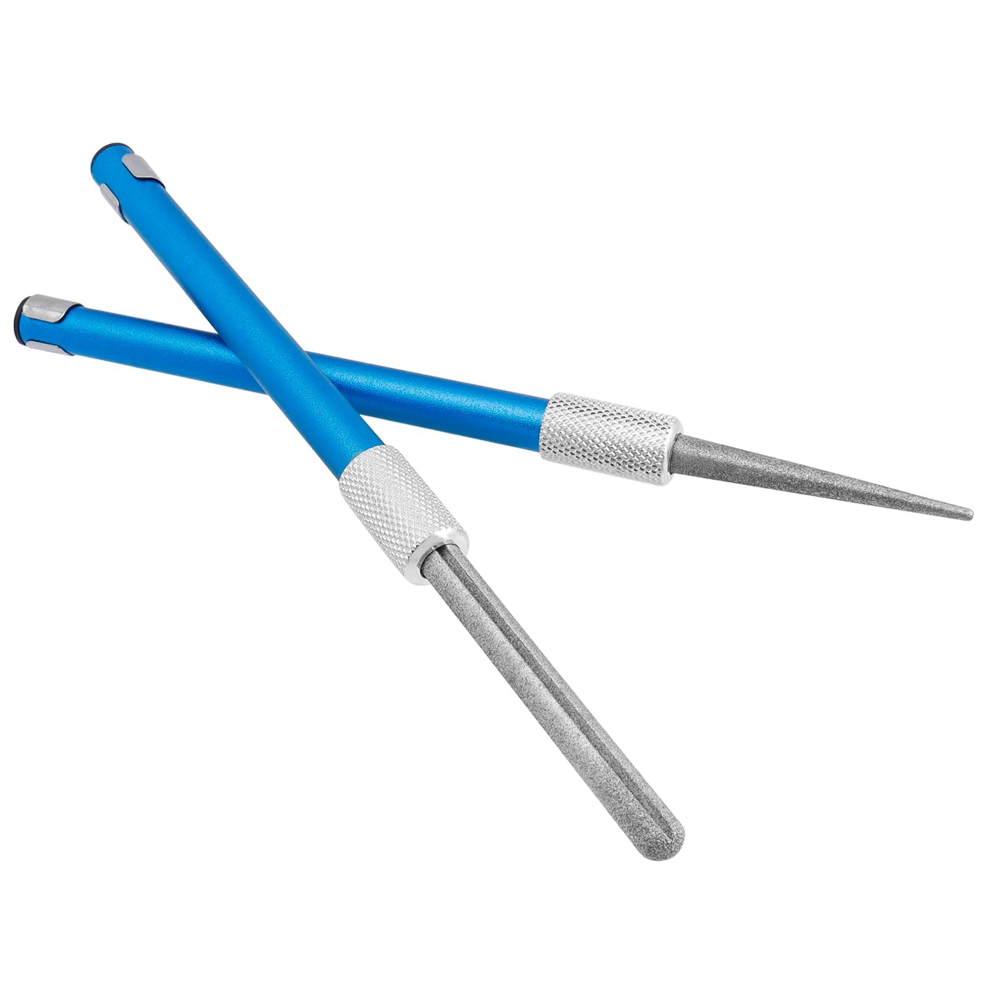 Bestgle 2 Pcs Diamond & Emery Knife Sharpener Rod Pen Type Multipurpose Sharpening Stone for Outdoor, Hunting, Fishing, Kitchen image number 4