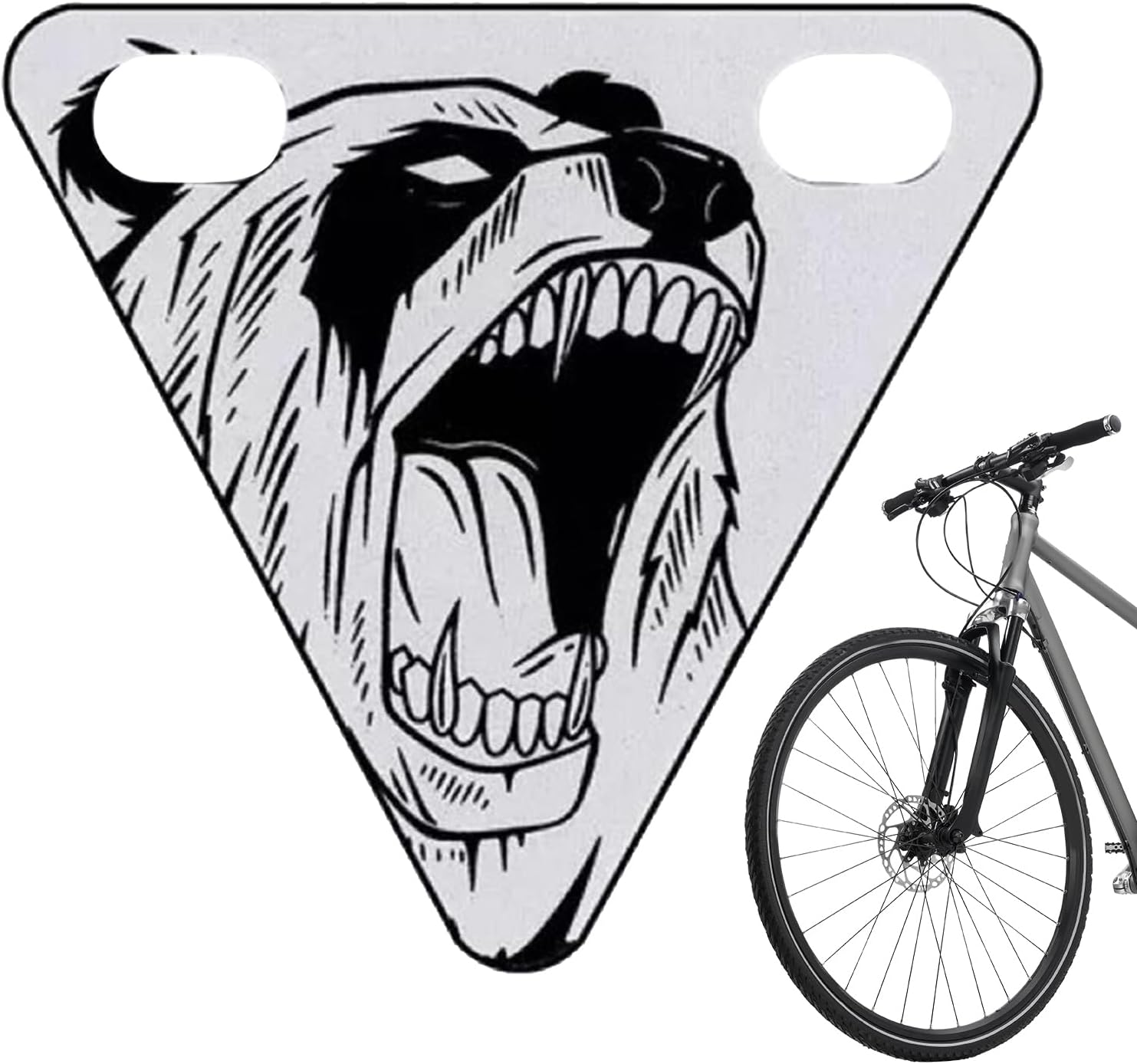 Bike Reflectors, Outdoor Cycling Warning Sign, Decorative Visibility Enhancer Triangle Plate for Touring Race Urban Cycling Commuting Mountain Biking Night Riding
