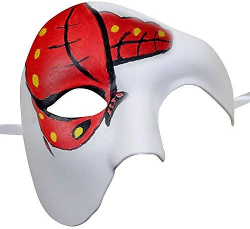 DIY Half Face Mask Phantom of the Opera Mask Venetian Masquerade Mask Vintage Design Mardi Gras Mask image number 6