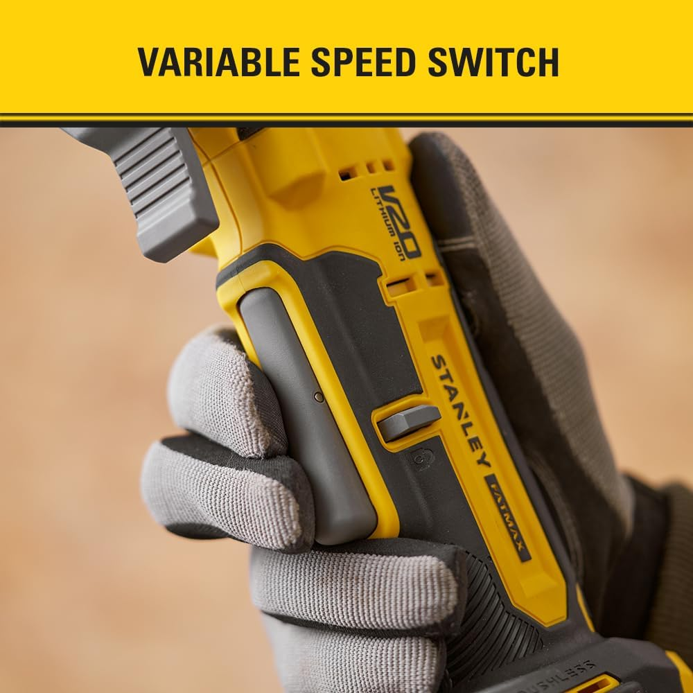 STANLEY FATMAX V20 | 18V Brushless Multi Tool - up to 19,000 OPM, LED Worklight, Ideal For: Plunge Cuts, Trimming Materials, Detail Sanding, Removing Grout, Scraping Paint or Adhesives, Bare Unit image number 6