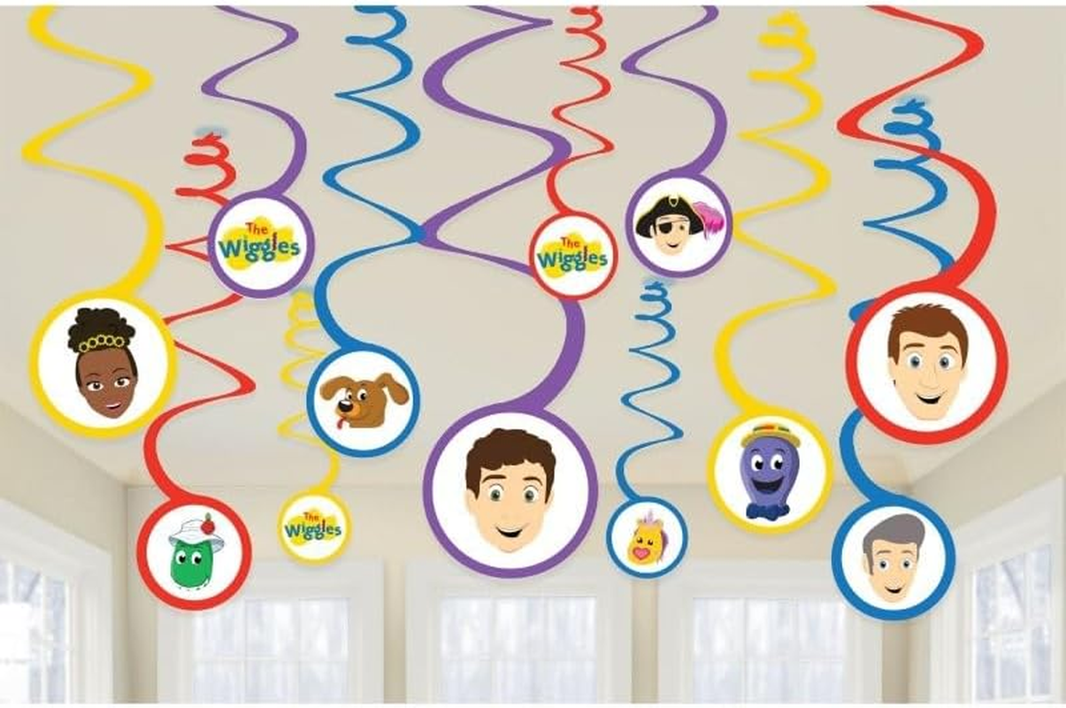 Amscan the Wiggles Party Hanging Spiral Party Decorations