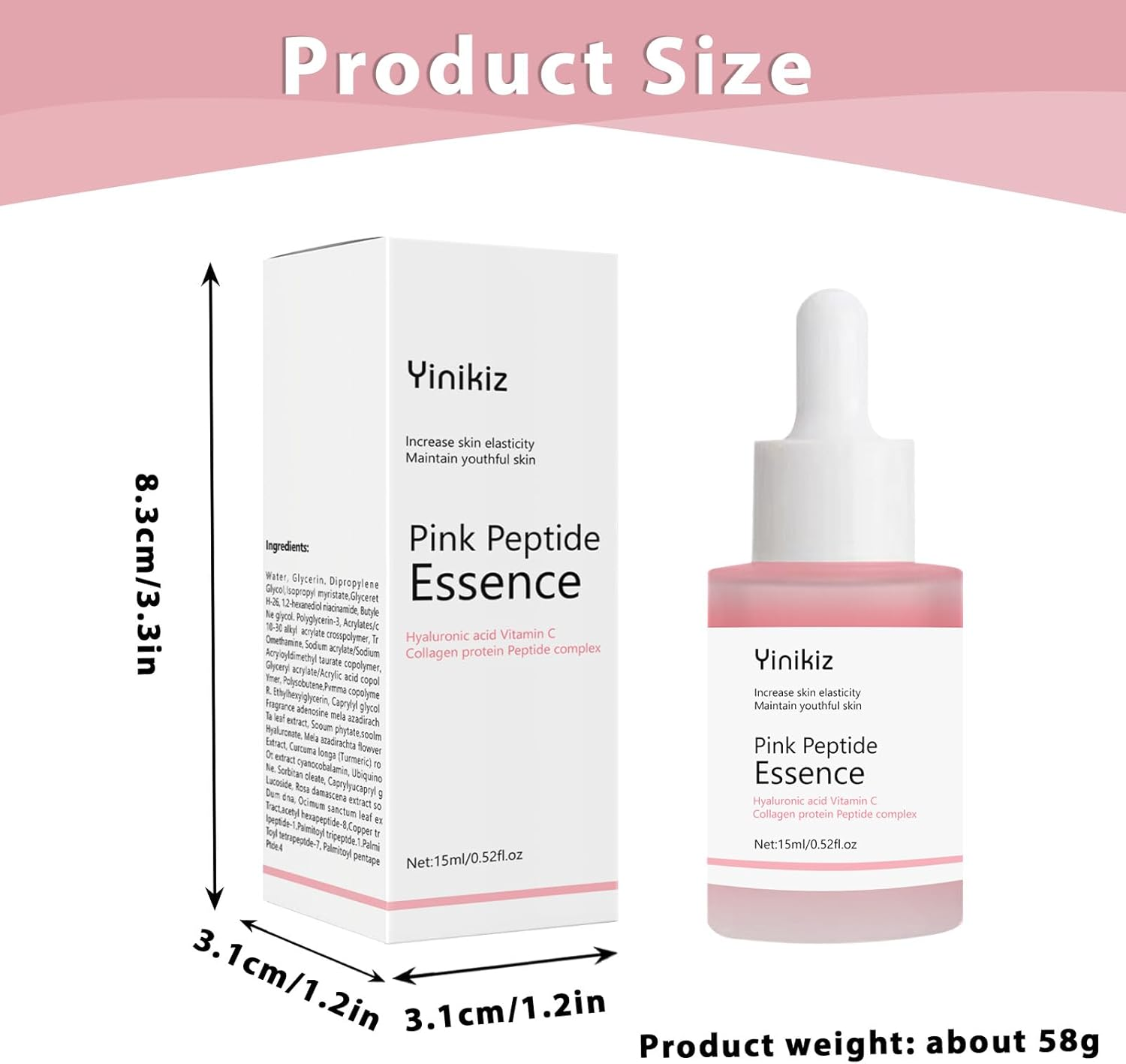 Salmon Dna Serum Face, Hydrating Peptide Serum, Gentle Facial Serum, Suitable for All Skin Types, Brightening, Moisturizing Daily Skincare