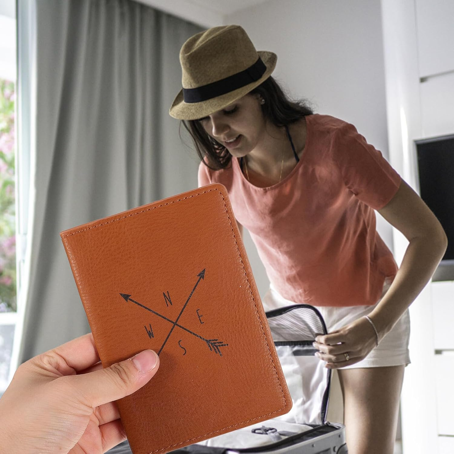 ULDIGI PU Passport Holder Bag for Men Multifunctional Credit Card Organizer with Multiple Pockets Travel Document Pouch for Secure Storage Lightweight and Stylish Travel Accessory image number 1