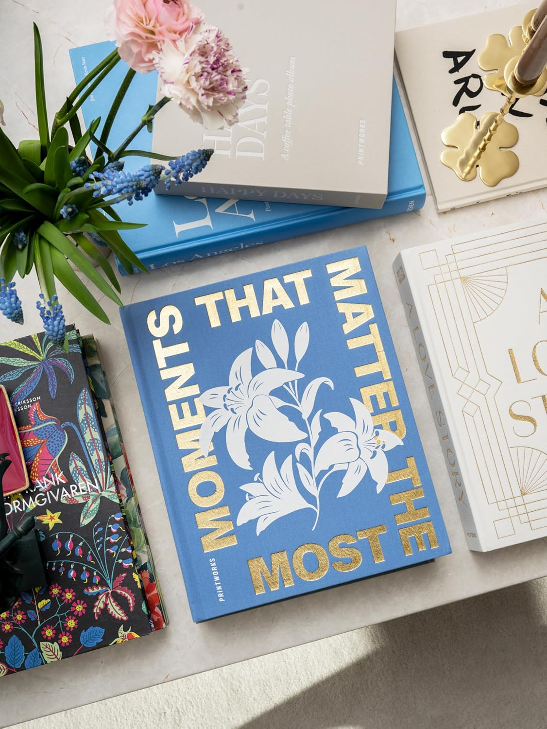 Printworks Moments That Matter the Most - Photo Album 4X6 &ndash; Elegant Sky Blue Coffee Table Book for Photos & Notes &ndash; 30-Page Large Keepsake Memory Book &ndash; Thoughtful Gift Idea &ndash; Blue image number 6