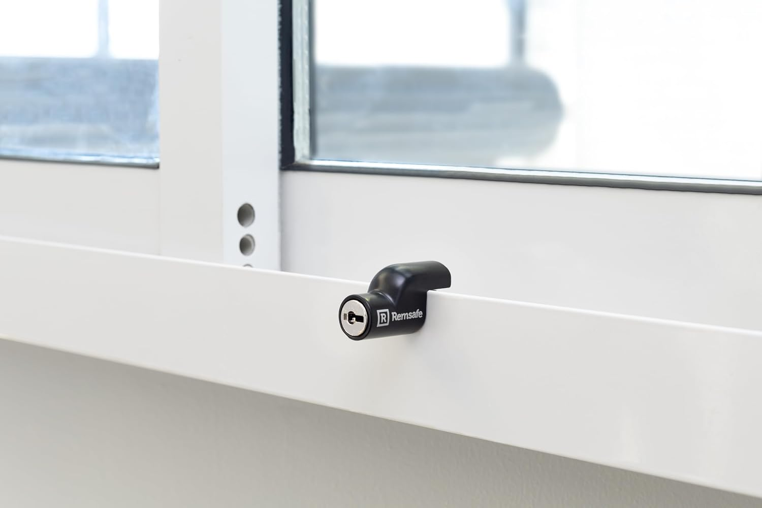 Remsafe Mini Venlock Sliding Window Safety Lock Black, Child Safety Window Lock, Aluminium Sliding Window Restrictor, Adjustable Window Locks, Aluminium Sliding Window, Security Locks Wiith Key image number 2