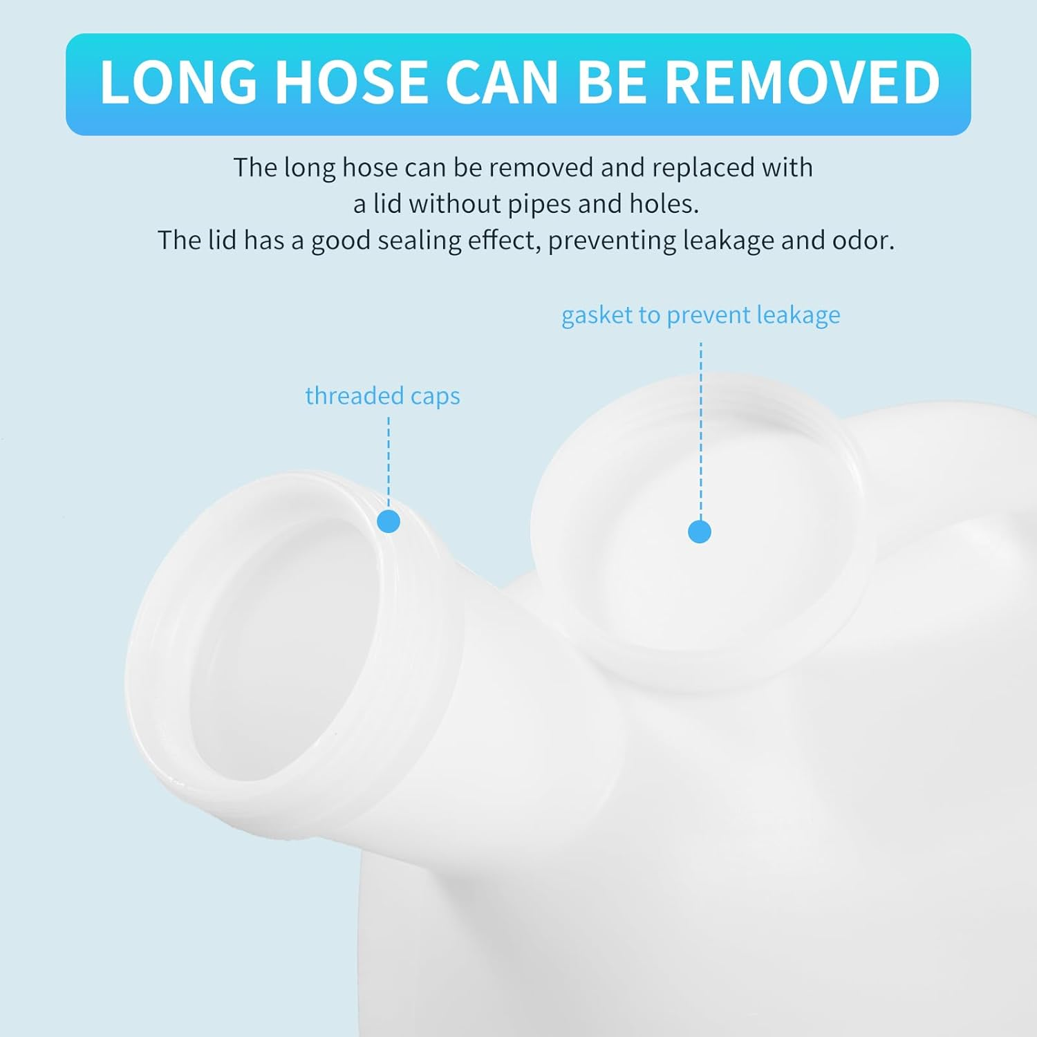 ENLUNTRA Portable Urinal for Men 2000 Ml，Reusable Pee Bottle for Men 60" Long Hose with Lid, Urinal for Men Spill Proof Nighttime for Men for Hospital Incontinence Elderly, Travel, Car, Truckers, White image number 6