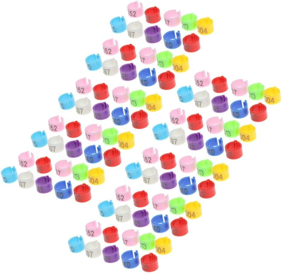 Fenteer 50 Pcs Parrot Bands, Parrot Electronic Foot Bands Tag Training S