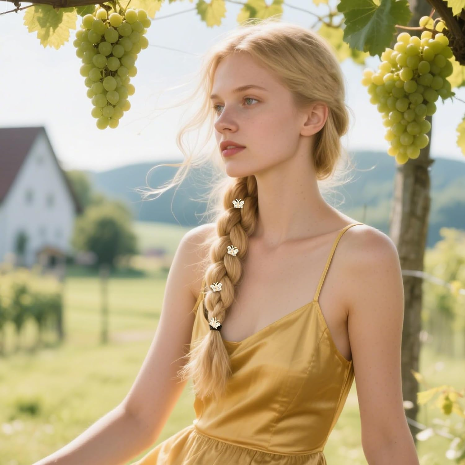 Bumlofa Glitter Butterfly Hair Clips: 20 Small Hair Clips for Girls Hair Clips - Ideal for Braids, Hairstyle Decor & Party, Elegant Hair Accessories with Rhinestones image number 5